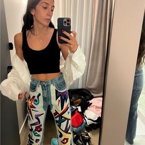 Colorful Graphic Jeans
